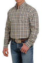 Load image into Gallery viewer, Men’s  Khaki Check Classic Fit Cinch Shirt - MTW1105327 KHA