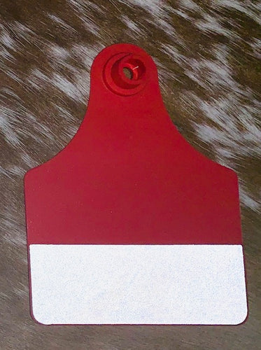 Large Red Reflective Ear Tags WITH Buttons