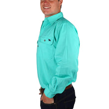 Load image into Gallery viewer, King River Half Button Work Shirt - Mint