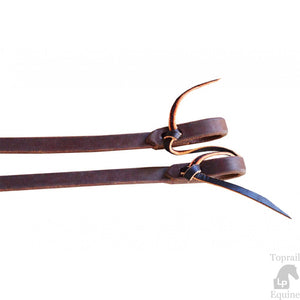REINS - RN-PT7  Oiled harness Leather Split Reins with weighted ends - 5/8" * 8'